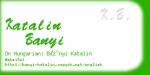 katalin banyi business card